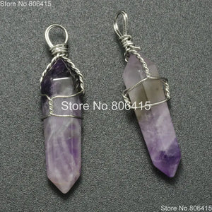 Amethyst Healing Reiki Chakra Pendant Necklaces Earrings 10Pcs
