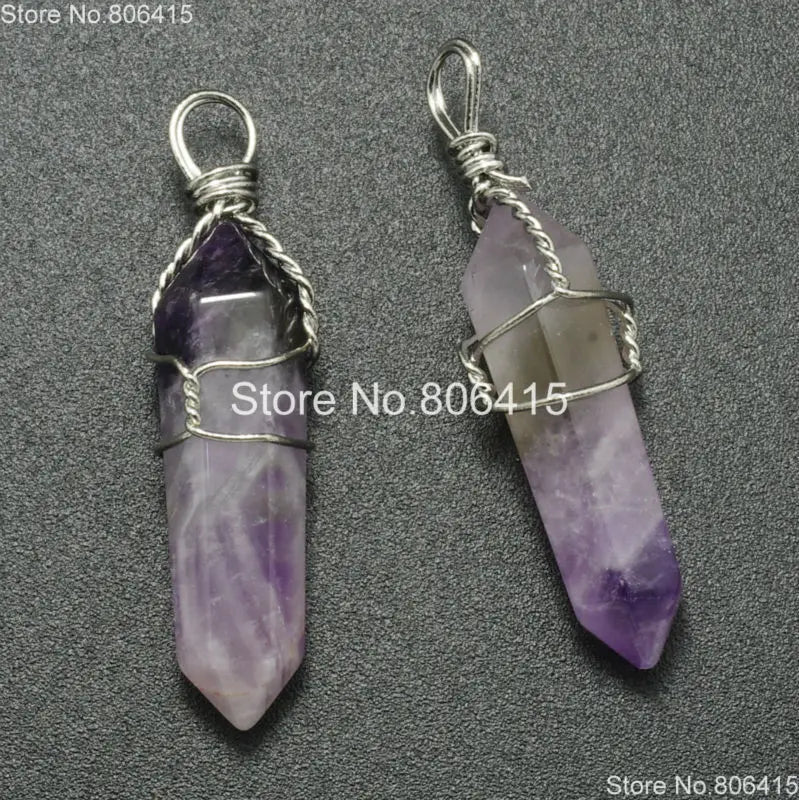 Amethyst Healing Reiki Chakra Pendant Necklaces Earrings 10Pcs