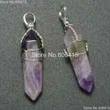 Amethyst Healing Reiki Chakra Pendant Necklaces Earrings 10Pcs