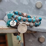 American Turquoise Matte Howlite Beads for DIY Jewelry 15''