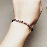Adjustable Amethyst Beads Bracelet 4mm Small Yoga Crystal Beads Stretch Bracelet
