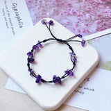 Natural Amethyst Bracelet Gravel Woven Hand String Jewelry Bracelet