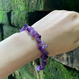 Natural Amethyst Bracelet Purple Stone Irregular Jewelry