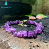 Natural Amethyst Bracelet Purple Stone Irregular Jewelry