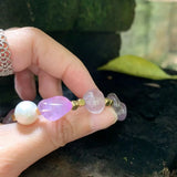 Natural Amethyst Citrine Pearl Bracelet Irregular Stone Jewelry