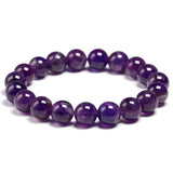 Natural Amethyst Bracelet Women Couple Stone 6 8 10mm Bead Bangles
