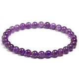 Natural Amethyst Bracelet Women Couple Stone 6 8 10mm Bead Bangles