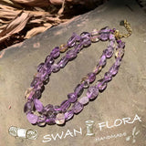 Natural Amethyst Choker Necklace Gemstone Women High Jewelry