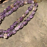 Natural Amethyst Choker Necklace Gemstone Women High Jewelry