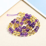 Amethyst Citrine Ametrine Stone 4-12mm Quartz DIY Accessories Women Necklace
