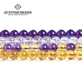 Amethyst Citrine Ametrine Stone 4-12mm Quartz DIY Accessories Women Necklace