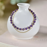 Amethyst Crystal Bracelet Flash Simple Purple Crystal Wrist Chain