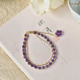Amethyst Crystal Bracelet Flash Simple Purple Crystal Wrist Chain