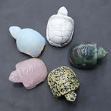 Amethyst Crystal Turtle Statue Ornaments Arts Crafts Charms Jewelry Room Decor