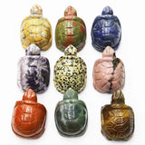 Amethyst Crystal Turtle Statue Ornaments Arts Crafts Charms Jewelry Room Decor