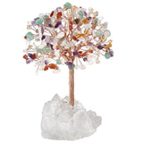 Amethyst Crystal Money Tree with Quartz Base for Luck and Wealth