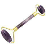 Amethyst Crystal Stone Roller Massage Face Neck, Anti-Aging Guasha Skin Scraper