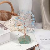 Amethyst Crystal Tree with Fluorite Stone Base for Home Decoration