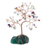 Amethyst Crystal Tree with Fluorite Stone Base for Home Decoration