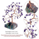 Amethyst Crystal Tree with Fluorite Stone Base for Home Decoration