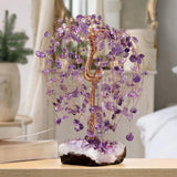Amethyst Crystal Tree with Cluster Base Feng Shui Bonsai Money Tree