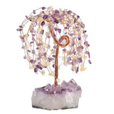 Amethyst Crystal Tree with Cluster Base Feng Shui Bonsai Money Tree