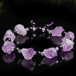 Natural Amethyst Healing Stone Purple Gravel DIY Bracelet