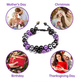 Natural Amethyst Double Layer Bracelet Body-purify Slimming Healing Stone