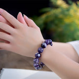 Amethyst Beaded Bracelet Men Women National Style Jewelry