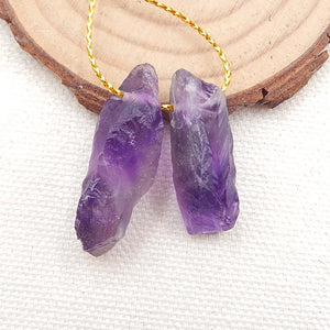 Natural Amethyst Earring Pair for Jewelry Making