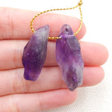Natural Amethyst Earring Pair for Jewelry Making