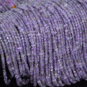 Natural Amethyst Faceted Cube Bead 2mm-2.2mm