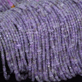 Natural Amethyst Faceted Cube Bead 2mm-2.2mm
