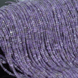 Natural Amethyst Faceted Cube Bead 2mm-2.2mm