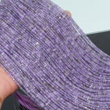 Natural Amethyst Faceted Cube Bead 2mm-2.2mm