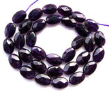 Amethyst Faceted Flat Oval Beads 8*12mm
