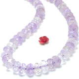 Natural Amethyst Faceted Rondelle Loose Beads Semi Precious Gemstones