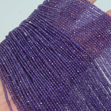 Natural Amethyst Faceted Round Beads 2.3mm