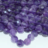 Natural Amethyst Faceted Round Beads 8mm