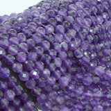 Natural Amethyst Faceted Round Beads 8mm