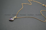 Amethyst Heart Pendant Necklace