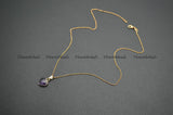 Amethyst Heart Pendant Necklace