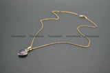 Amethyst Heart Pendant Necklace
