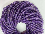 Natural Amethyst Flat Tube Beads 2x3mm