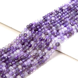 Micro Faceted Amethyst Round Loose Beads 2-4MM for DIY Jewelry