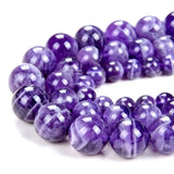 Amethyst Gemstone Round Beads Crystal Spacer for Jewelry Making 15inch