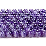 Amethyst Gemstone Round Beads Crystal Spacer for Jewelry Making 15inch