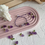 Amethyst Grape Pendant Chalcedony Lucky Knot Bracelet Bangles