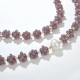 Natural Amethyst High-end Necklace Freshwater Pearl All-Match Jewelry Gift