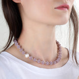 Natural Amethyst High-end Necklace Freshwater Pearl All-Match Jewelry Gift